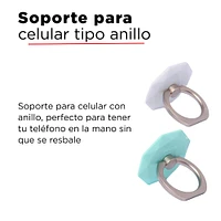 Set De Soporte Para Celular Blanco, Verde 2 Piezas