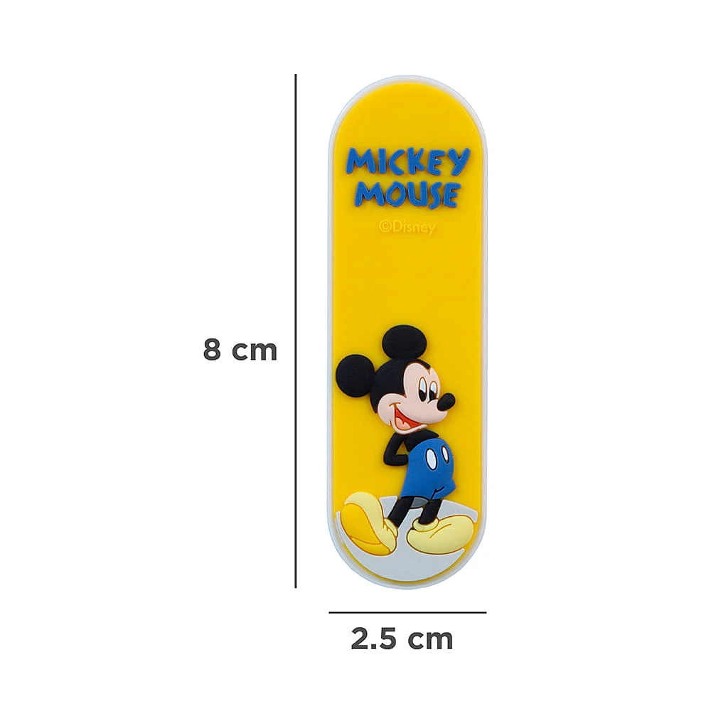 Soporte Para Celular Disney Mickey Mouse Tipo Anillo Sintético Amarillo 8x2.5 cm