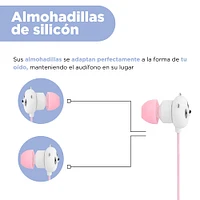 Audífonos De Cable We Bare Bears Panda 3.5 mm Rosas 1.2 m