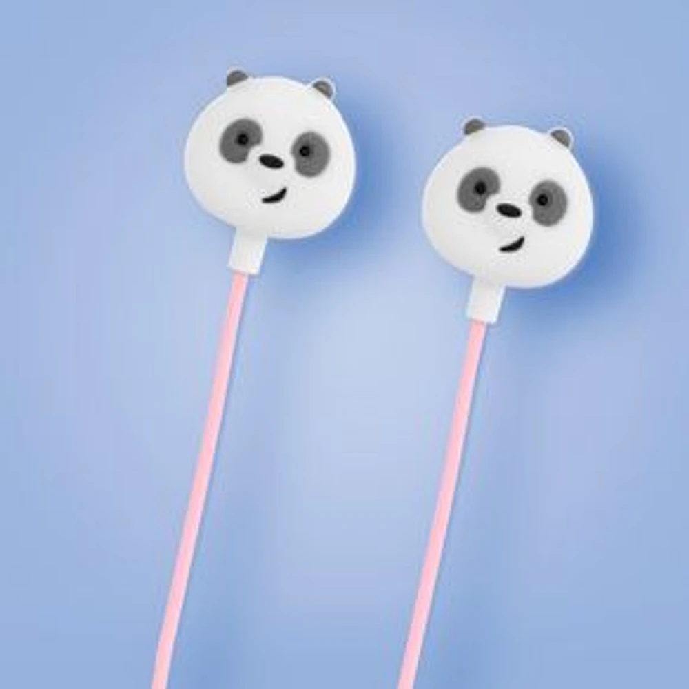 Audífonos De Cable We Bare Bears Panda 3.5 mm Rosas 1.2 m