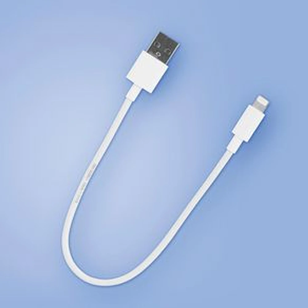 Cable De Carga USB a Lightning Blanco 20 cm