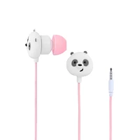 Audífonos De Cable We Bare Bears Panda 3.5 mm Rosas 1.2 m