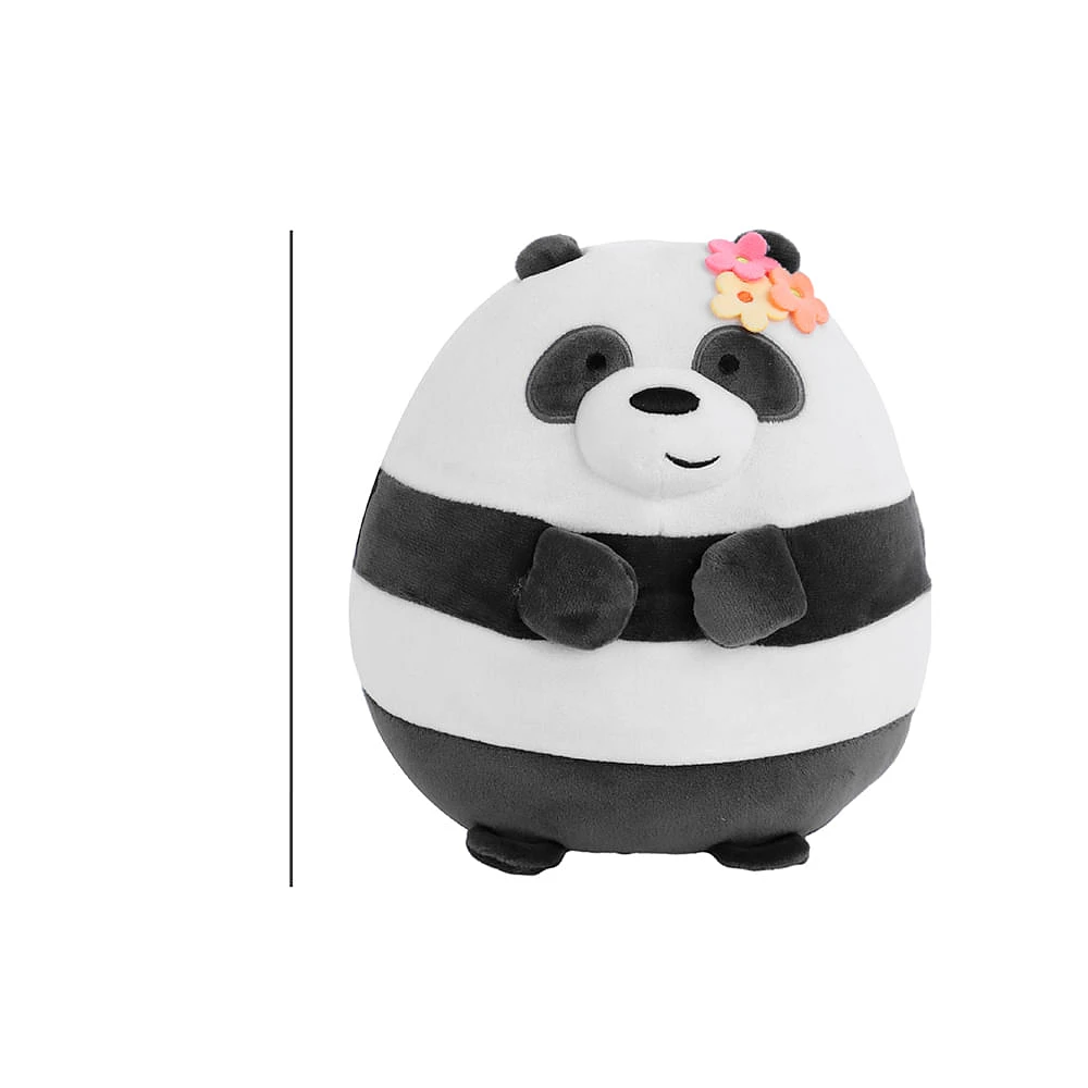 Peluche We Bare Bears Panda Con Adorno Floral Felpa 20x20 cm