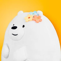 Peluche We Bare Bears Polar Con Adorno Floral Felpa Blanco 20x20 cm