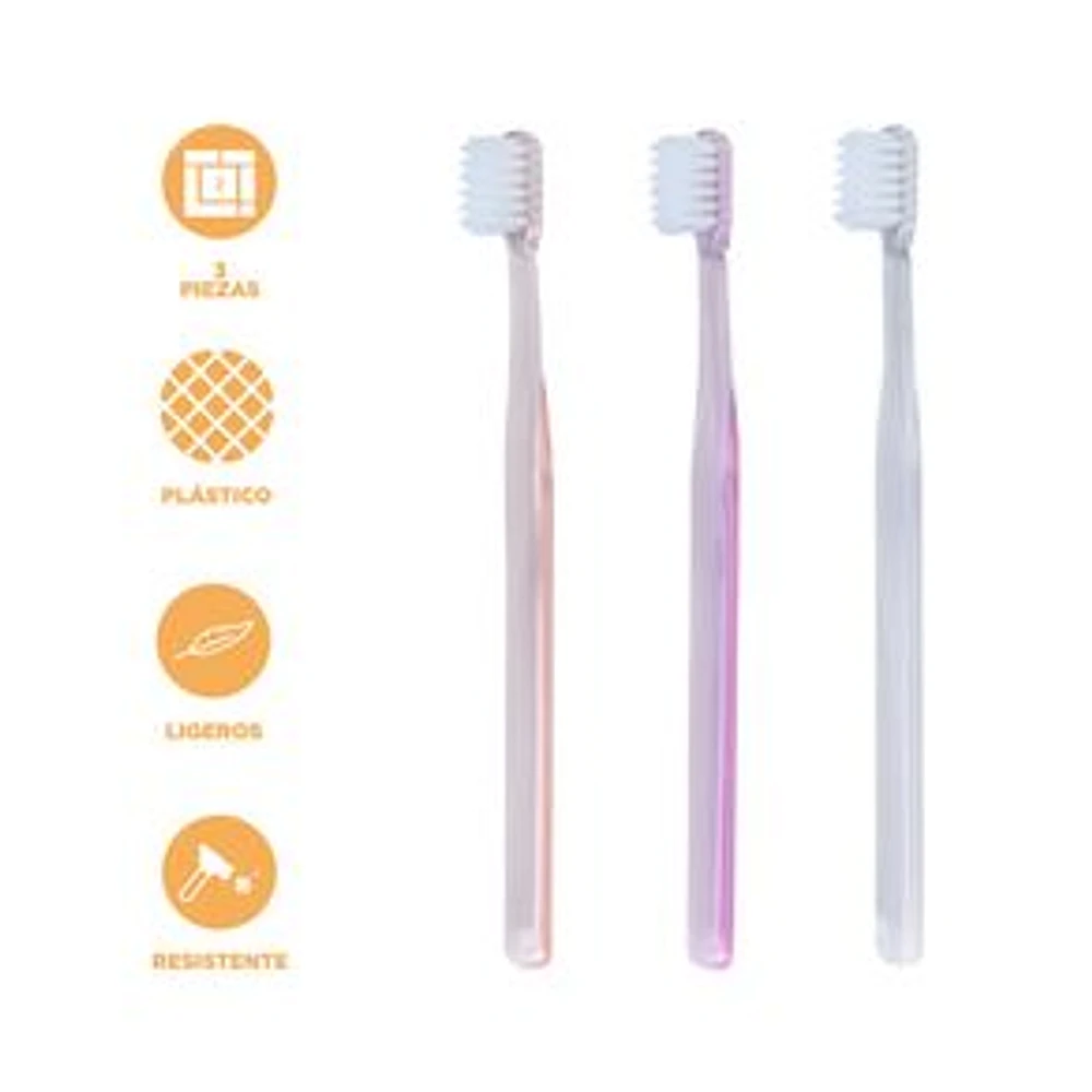 Set Cepillo De Dientes Con Protectores Sintéticos 0.18 mm 3 Piezas