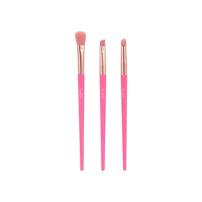 Set Brochas De Maquillaje Para Ojos Pink Me 3 Piezas