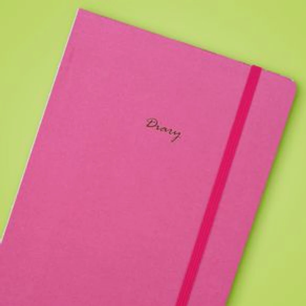 Cuaderno Estampado Planner Mensual Rosa 160 Hojas