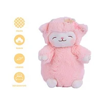 Peluche Miniso Corderito Felpa Rosa 17x27 cm