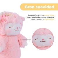 Peluche Miniso Corderito Felpa Rosa 17x27 cm