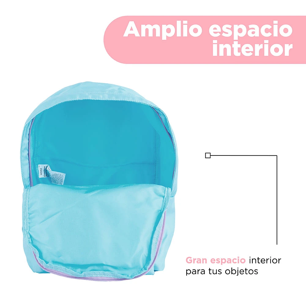 Mochila Casual Candy Color 100% Poliéster Azul Cielo 39x27x13 cm