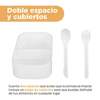 Contenedor De Alimentos Plástico Blanco 900 ml