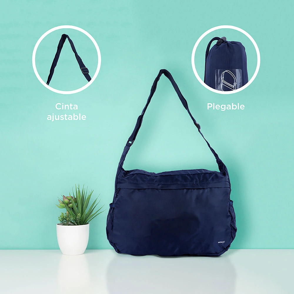 Bolsa De Viaje Minigo Plegable E Impermeable, Azul