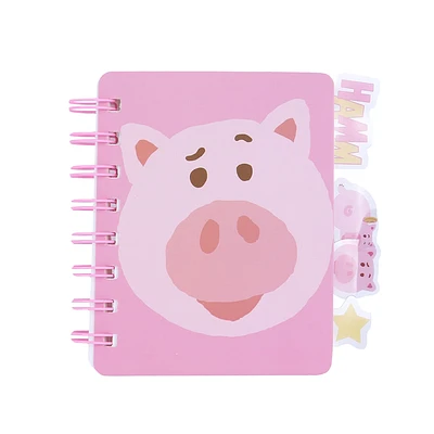 Libreta De Espiral Toy Story Hamm Disney Rayas Rosa 11.2x8.7 cm 70 Hojas