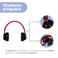 Audífonos De Diadema Inalámbricos Rojos