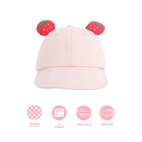 Gorra Para Niño Con Detalle De Fresas Textil Rosa 54 cm