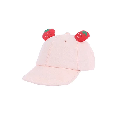 Gorra Para Niño Con Detalle De Fresas Textil Rosa 54 cm