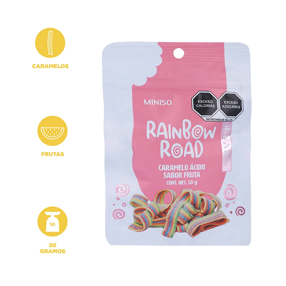 Rainbow Road Caramelos Ácidos 50 g Frutas