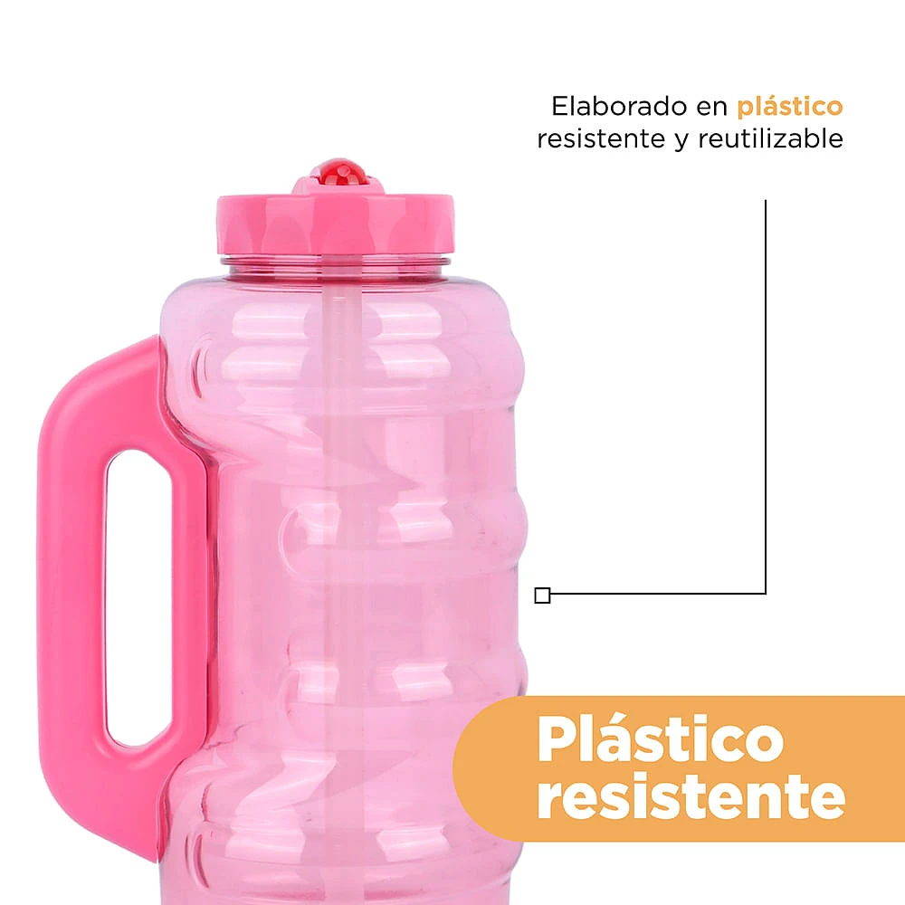 Cilindro Plástico Rosa 1.85 L