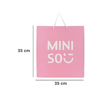 Bolsa De Regalo Miniso Papel Rosa 35x16x35 cm