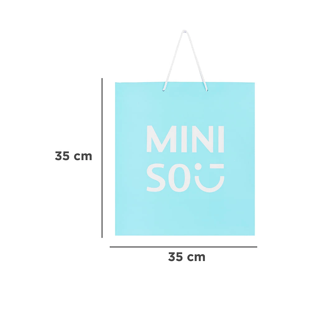 Bolsa De Regalo Miniso Papel Aqua 35x16x35 cm