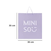 Bolsa De Regalo Miniso Papel Lila 35x16x35 cm