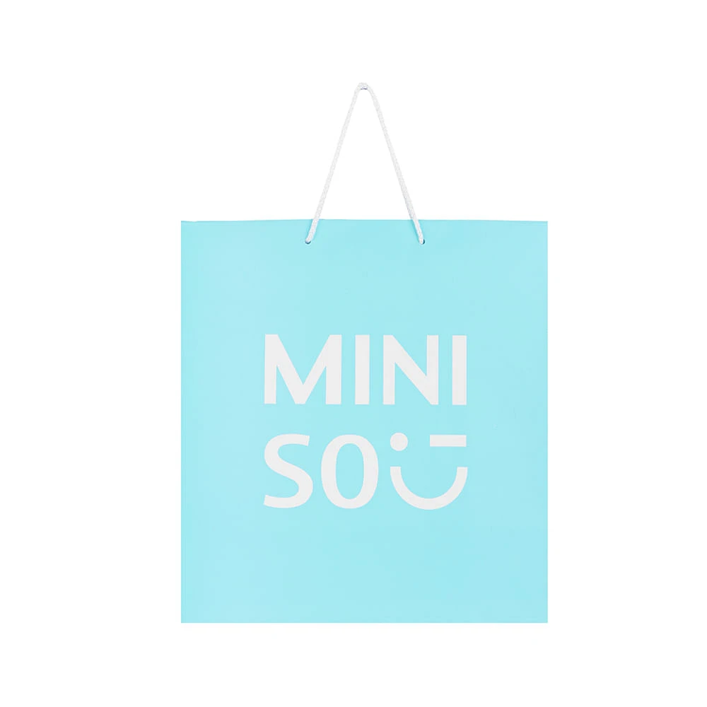 Bolsa De Regalo Miniso Papel Aqua 35x16x35 cm