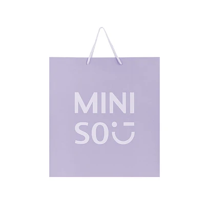 Bolsa De Regalo Miniso Papel Lila 35x16x35 cm