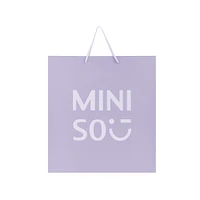 Bolsa De Regalo Miniso Papel Lila 35x16x35 cm