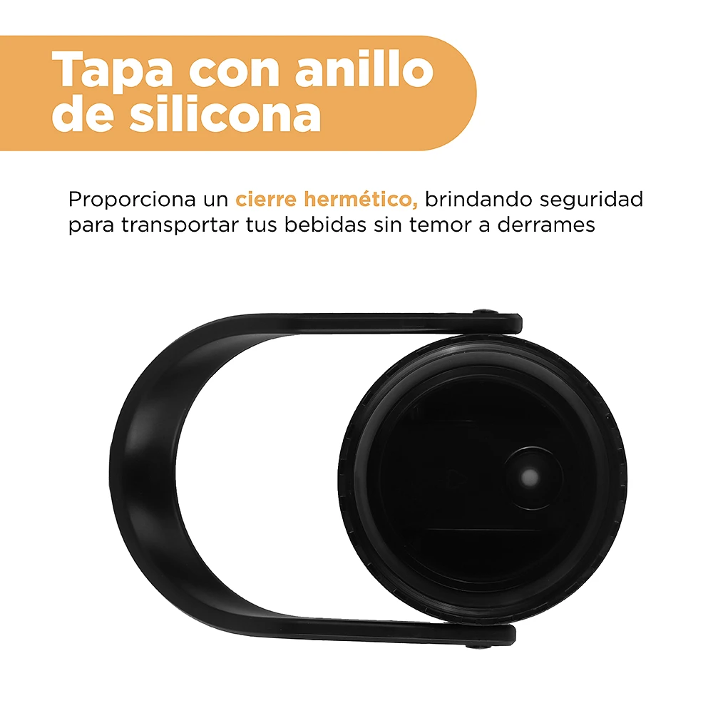 Cilindro Motivacional Degradado Plástico Negro 2 L