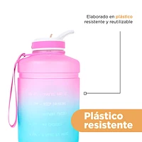 Cilindro Motivacional Degradado Plástico Azul Y Rosa 2.2 L