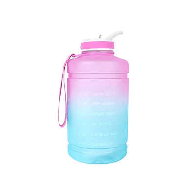 Cilindro Motivacional Degradado Plástico Azul Y Rosa 2.2 L