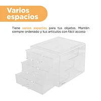 Organizador 3 Cajones Plástico 15.3x12.1x10.7 cm