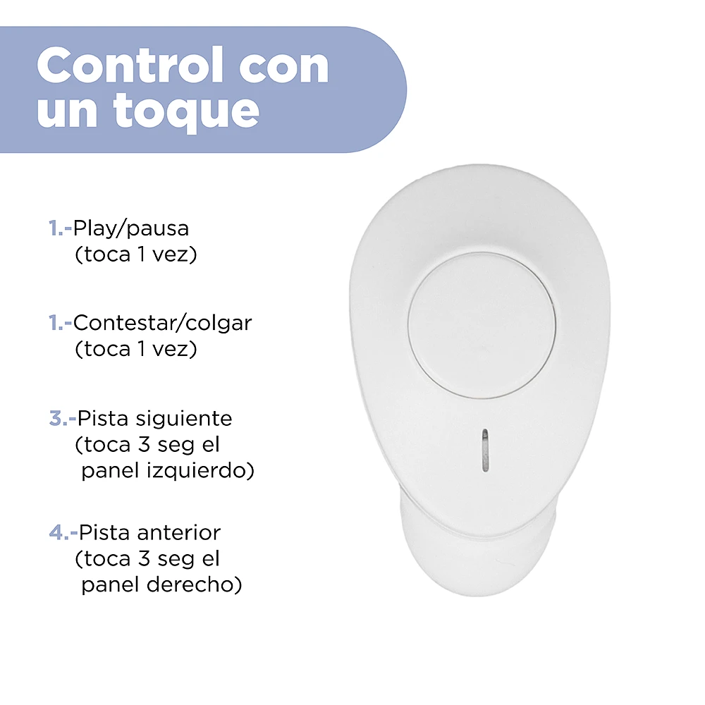 Audífonos Inalámbricos Mod M1 con Micrófono Blanco