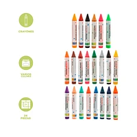 Paquete De Crayones Jumbo 10.2x1.2 cm 24 Piezas