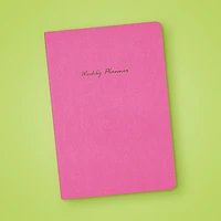 Cuaderno Estampado Con Plan Semanal De Rayas Fuchsia 21.1X14X0.9CM 32 Hojas