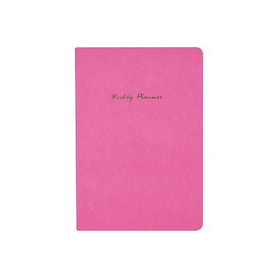 Cuaderno Estampado Con Plan Semanal De Rayas Fuchsia 21.1X14X0.9CM 32 Hojas