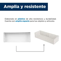 Caja De Almacenamiento     Apilable Rectangular     28x10.5x6.2 cm