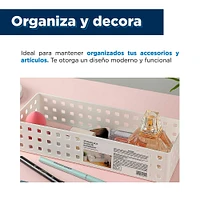 Caja De Almacenamiento     Apilable Rectangular     28x10.5x6.2 cm