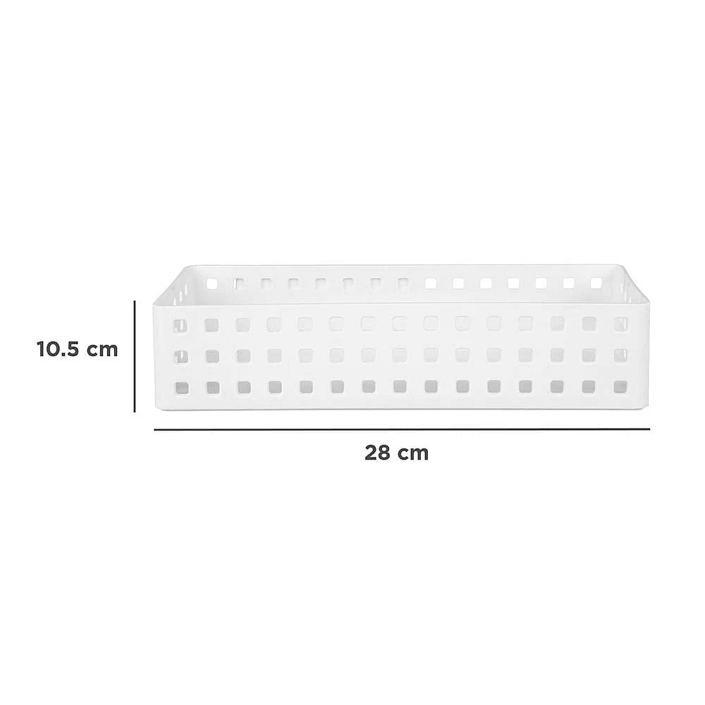 Caja De Almacenamiento     Apilable Rectangular     28x10.5x6.2 cm