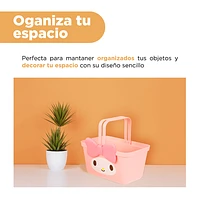 Cesta De Almacenamiento Sanrio My Melody Sintética Rosa 24.7x15.6x13.9 cm