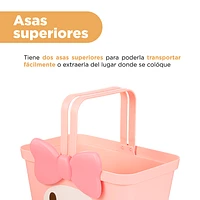 Cesta De Almacenamiento Sanrio My Melody Sintética Rosa 24.7x15.6x13.9 cm