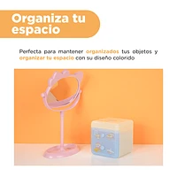 Organizador De Escritorio Sanrio Cinnamoroll Con Doble Cajón Sintético 11.5x11.5x12 cm