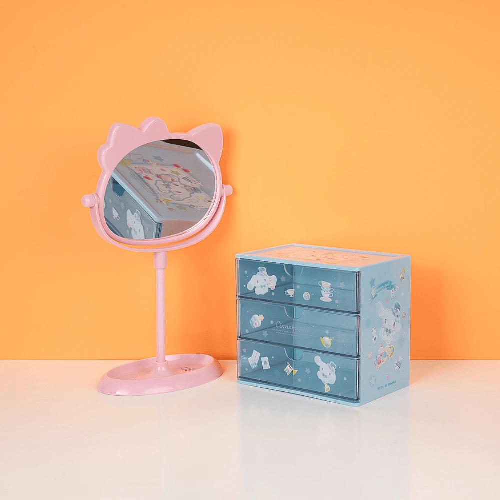 Organizador De Escritorio Sanrio Cinnamoroll Con Cajones Sintético Azul 17x11x15 cm