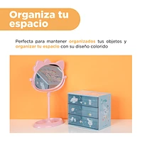 Organizador De Escritorio Sanrio Cinnamoroll Con Cajones Sintético Azul 17x11x15 cm