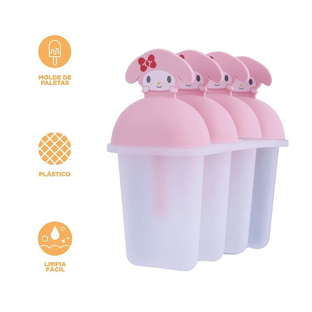 Moldes Para Paletas De Hielo Sanrio My Melody Plástico 4 Piezas