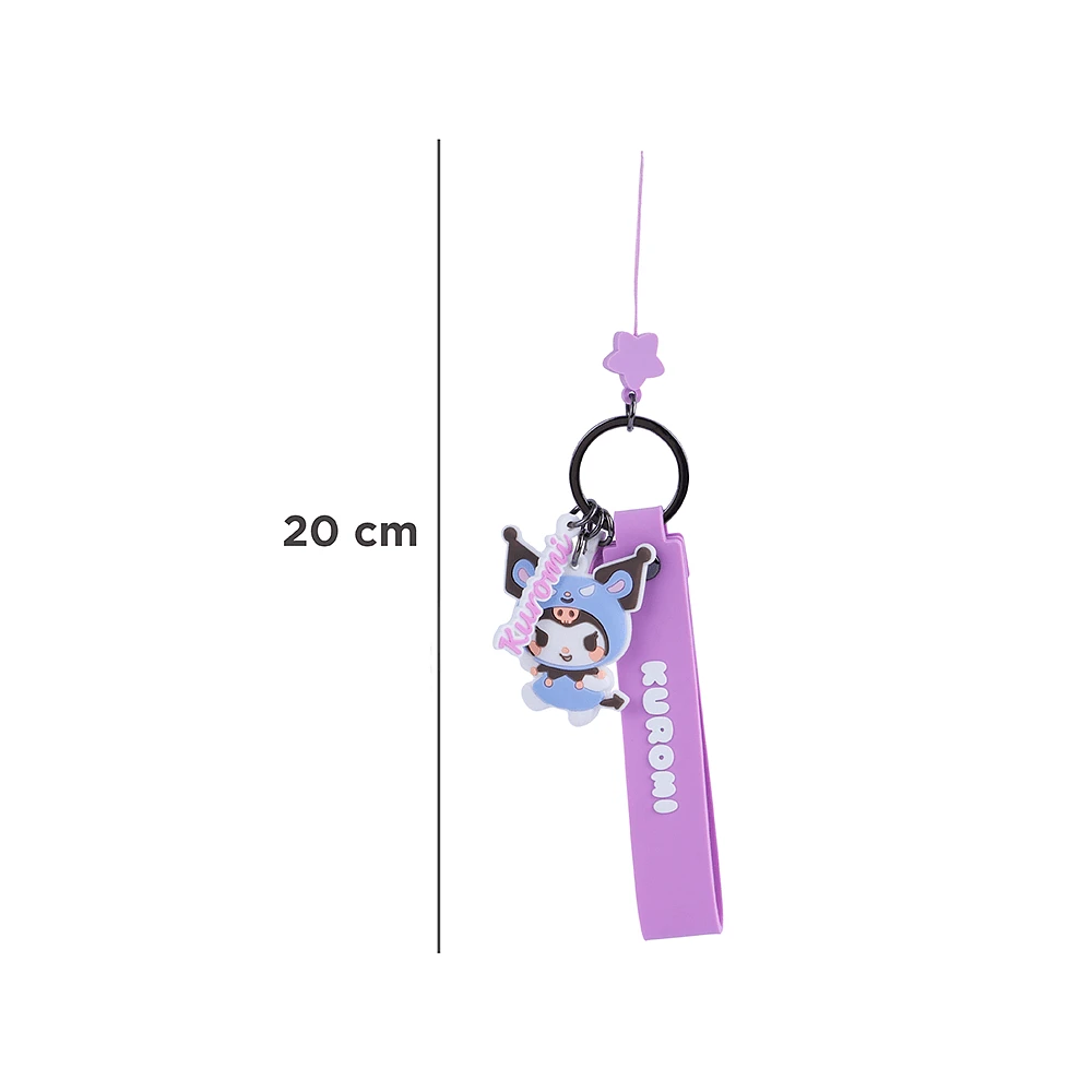 Accesorio Decorativo Para Celular Sanrio Kuromi Silicona Morado 20 cm