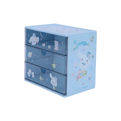 Organizador De Escritorio Sanrio Cinnamoroll Con Cajones Sintético Azul 17x11x15 cm