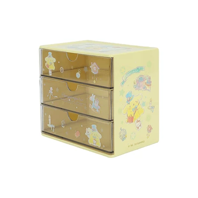 Organizador De Escritorio Sanrio Pompompurin Con Cajones Sintético Amarillo 17x11x15 cm