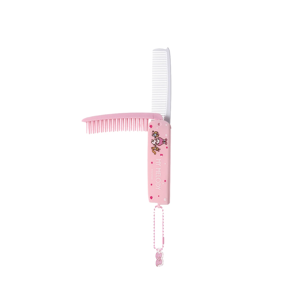 Cepillo Para Cabello Sanrio My Melody Plegable Sintético Rosa 9.6 cm