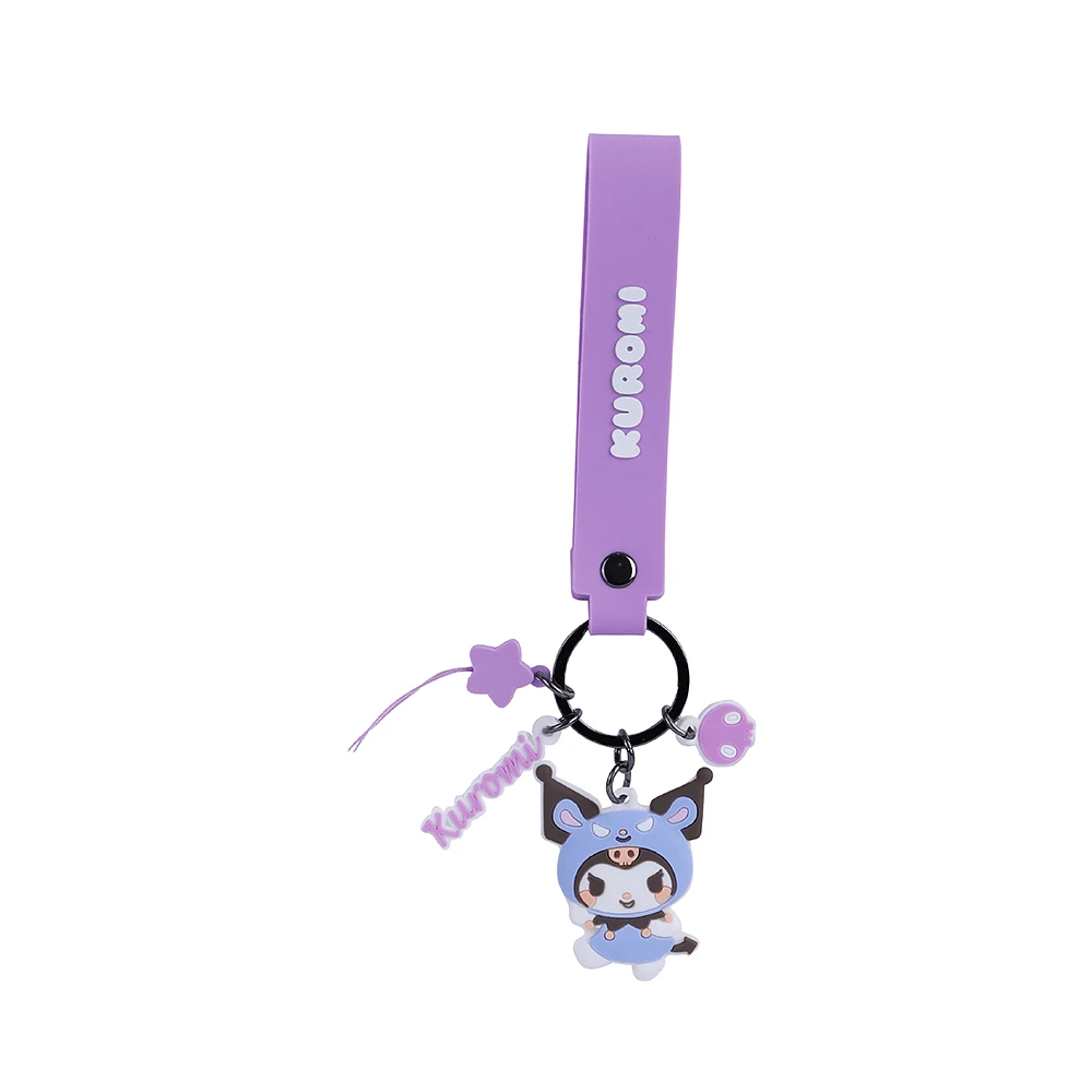 Accesorio Decorativo Para Celular Sanrio Kuromi Silicona Morado 20 cm